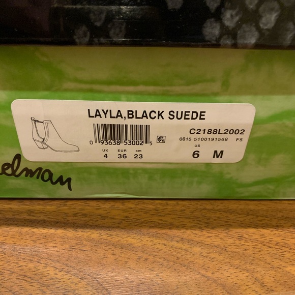 Sam Edelman Layla Black Suede Pull on Bootie - Picture 5 of 5